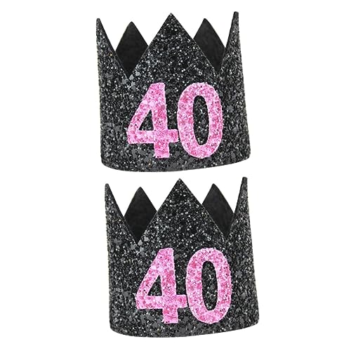 STOBAZA 2St Abschlussball-Stirnband lustiger Partyhut Geburtstagsgeschenke 40 Geburtstag für Erwachsene Hut zum Geburtstag Blitz Requisiten Kronenhut Dekorationszubehör von STOBAZA