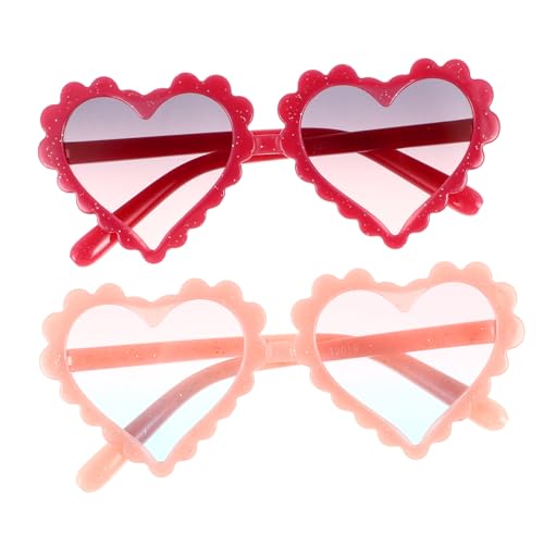 STOBAZA 2Stücke Herzförmige Sonnenbrillen Jelly Rand Sonnenbrille für Strand und Themenpartys Fotorequisiten für Teens STOBAZA 2Stücke Herzförmige Sonnenbrillen Jelly Rand Sonnenbrille für Strand und Themenpartys Fotorequisiten für Teens von STOBAZA