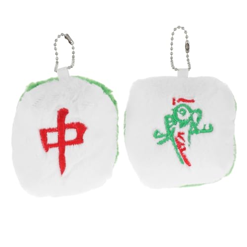 STOBAZA 2pcs Lustiger Mahjong Plüschschlüsselketten -schlüsselanhänger Süßer Schlüsselbund Kreativer Schlüsselringanhänger Für Kinder Erwachsene Rucksäcke STOBAZA 2pcs Lustiger Mahjong Plüschschlüsselketten -schlüsselanhänger Süßer Schlüsselbund Kreativer Schlüsselringanhänger Für Kinder Erwachsene Rucksäcke von STOBAZA