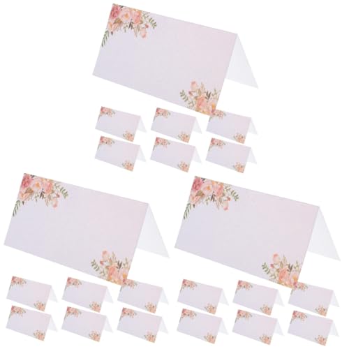 STOBAZA 3 Sätze Hochzeit Tischkarten Mit Blumenmotiven Beschreibbare Platzkarten Für Hochzeitsdeko Und Feiern Für Rustikale Hochzeiten Und Partys 50 Stück * 3 STOBAZA 3 Sätze Hochzeit Tischkarten Mit Blumenmotiven Beschreibbare Platzkarten Für Hochzeitsdeko Und Feiern Für Rustikale Hochzeiten Und Partys 50 Stück * 3 von STOBAZA
