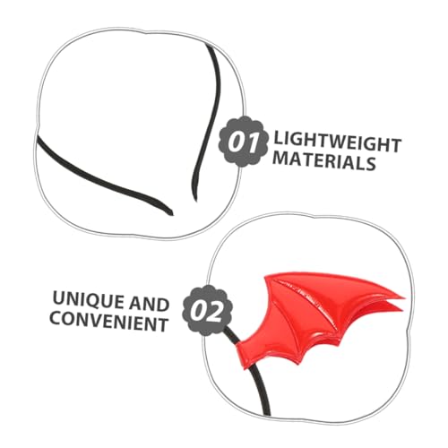 STOBAZA 3 Satz Teiliges Fledermaus Haarband mit Clips Leichtes Halloween Cosplay Haaraccessoire für Damen und Mädchen Stilvolles Vielseitiges Party Stirnband Komfortabel und Dekorativ von STOBAZA