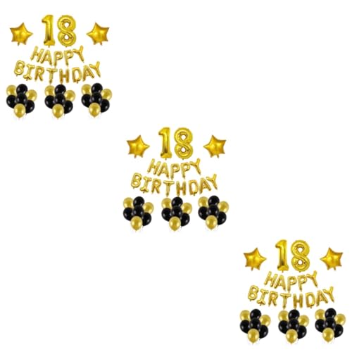 STOBAZA 3 Stück 18 Dekor Luftballons hochzeitsdeko Latexballons Geburtstagsparty-Zubehör Emulsion schmücken alles zum Geburtstag von STOBAZA