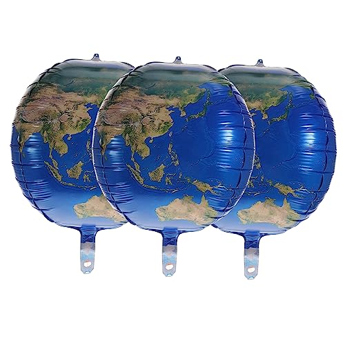 STOBAZA 3 Stück Folienballons für Geburtstagsfeiern Welt für Kinderpartys Wanddeko und Kreative Hintergrundgestaltung von STOBAZA
