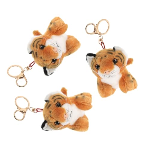 STOBAZA 3 Stück Teiliges Plüsch Tiger Schlüsselanhänger Set Kawaii Taschenanhänger Weiche Kuscheltiere Niedliche Partygeschenke für Shower Rucksack und Schlüsseldeko STOBAZA 3 Stück Teiliges Plüsch Tiger Schlüsselanhänger Set Kawaii Taschenanhänger Weiche Kuscheltiere Niedliche Partygeschenke für Shower Rucksack und Schlüsseldeko von STOBAZA