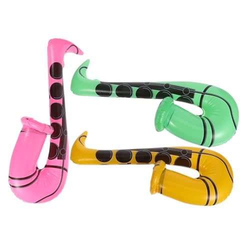 STOBAZA 3 Stücke Teiliges Aufblasbares Saxophon Party Requisiten Musikinstrument Ballons in Grün Gelb für Geburtstage und Musik Themenfeiern STOBAZA 3 Stücke Teiliges Aufblasbares Saxophon Party Requisiten Musikinstrument Ballons in Grün Gelb für Geburtstage und Musik Themenfeiern von STOBAZA
