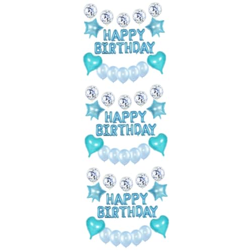 STOBAZA 3-teiliges Set Luftballons Für Geburtstagsfeiern Partyzubehör Latexballons Blumengirlandendekorationen Dekorative Gegenstände Aluminiumfolie Kind Buchstabe von STOBAZA