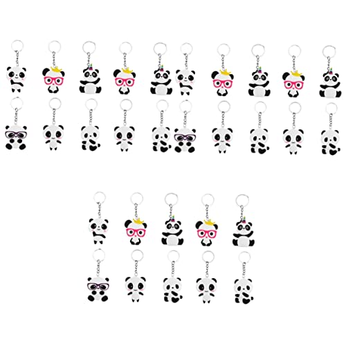 STOBAZA 30 Stk Schlüsselanhänger Rucksack Hängende Dekoration Schmuck Schöne Panda-anhänger Autoschlüsselhalter Brieftaschenschlüsselhalter Matschig Zubehör Pvc Karikatur Kind von STOBAZA