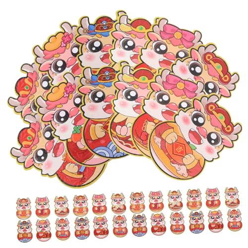 STOBAZA 30 Stück Teiliges Chinesische Rote Umschläge mit Drachenmotiv Dicke Reißfeste Geldumschläge für Frühlingsfest und Neujahr Vielseitig für Bargeld Schmuck Karten Traditionelle von STOBAZA