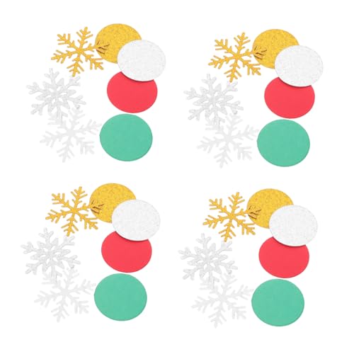 STOBAZA 300 Stück Weihnachts Schneeflocken Konfetti Rundes Glitzer Papier Streudeko Für Festliche Winter Party Tischdekorationen Rot Grün Gold Silber STOBAZA 300 Stück Weihnachts Schneeflocken Konfetti Rundes Glitzer Papier Streudeko Für Festliche Winter Party Tischdekorationen Rot Grün Gold Silber von STOBAZA