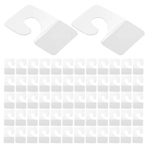 STOBAZA 360 Stück Selbstklebende Klare Hang Tabs mit Schlitzloch Abnehmbare PVC Klebehaken für Verpackung Einzelhandel und Ladendisplays Transparente Aufhängetags für Beutel und Kartons von STOBAZA