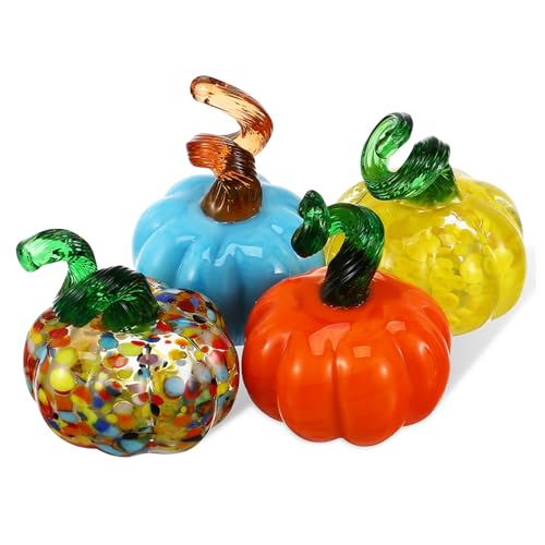 STOBAZA 4 Stück Glas Kürbisfiguren Teilig Handgefertigt Transparente Miniatur Kürbis Deko für Herbst Thanksgiving Tischdekoration STOBAZA 4 Stück Glas Kürbisfiguren Teilig Handgefertigt Transparente Miniatur Kürbis Deko für Herbst Thanksgiving Tischdekoration von STOBAZA