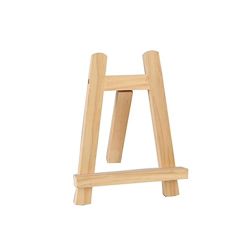STOBAZA 4 Stück Mini Staffelei aus Massivem Holz Vielseitiger Tischständer für Gemälde Fotos und Kalender Stabiler Holzhalter für Zuhause und Büro von STOBAZA