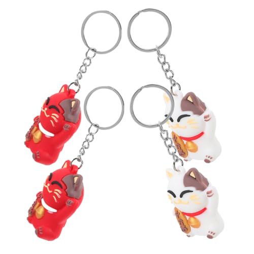 STOBAZA 4 Stück Teiliges Japanischer Stil Schlüsselanhänger mit Weichen Maneki Neko Charms Niedliche Cartoon Katzen Anhänger für Taschen Geldbörsen und Partydeko Leichte Glücksbringer für STOBAZA 4 Stück Teiliges Japanischer Stil Schlüsselanhänger mit Weichen Maneki Neko Charms Niedliche Cartoon Katzen Anhänger für Taschen Geldbörsen und Partydeko Leichte Glücksbringer für von STOBAZA