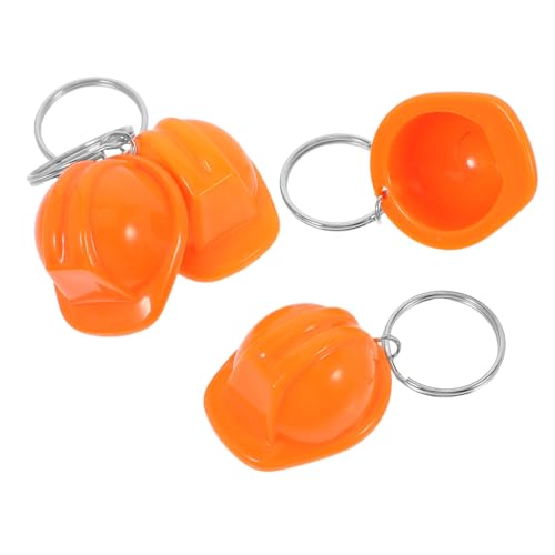 STOBAZA 4 Stück Teiliges Mini Schutzhelm Schlüsselanhänger Baustellen Design Stylischer Anhänger für Herren Bauparty Dekoration Kreativer Schlüsselanhänger Tragbar und Einzigartig von STOBAZA