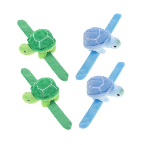 STOBAZA 4 Stück Teiliges Plüsch Snap Armbänder Schildkröte Weiche Armband Spielzeuge Kuschelige Tier Armbänder Für Partygeschenke und Dekoration STOBAZA 4 Stück Teiliges Plüsch Snap Armbänder Schildkröte Weiche Armband Spielzeuge Kuschelige Tier Armbänder Für Partygeschenke und Dekoration von STOBAZA