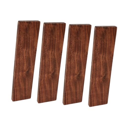 STOBAZA 4 Stück Teiliges Walnuss Holzplatten Unbehandelte Massivholzleisten für Heimwerkerprojekte Natürliche Maserung Robuste Holzleisten für Dekoration und Handwerk von STOBAZA