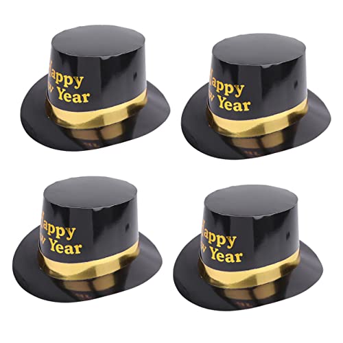 STOBAZA 4 goldener Hut tatsächl Geburtstagsparty-Hüte Partyhüte für Jahr Make-up-Stirnbänder Hut für Kinder neues jahr tops hut Party-Tops-Hut bilden Requisiten von STOBAZA