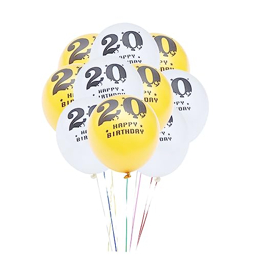 STOBAZA 40 Stück 20 Geburtstag Luftballons balloons wasserballons Konfettiballons zum Geburtstag Partydekoration weihnachtsdeko Latexballons Partyballons Emulsion schmücken Bankett von STOBAZA