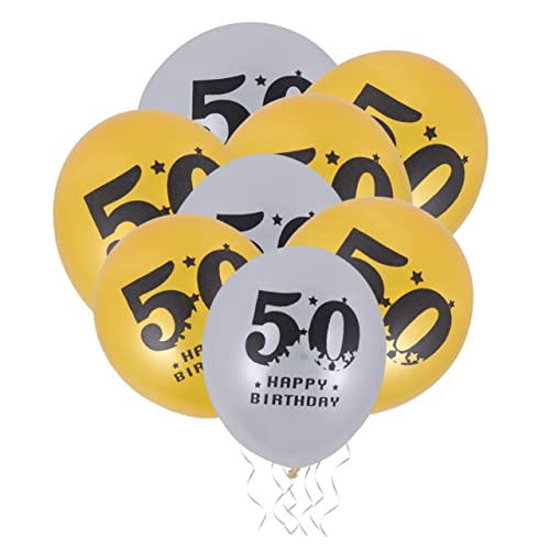 STOBAZA 40 Stück 50 Geburtstag Luftballons Dekorationsballons zum 18. Geburtstag geburtstagsbankett dekoration Geburtstagsdekorationen balloons Zahlenballons weihnachtsdeko Partyballons von STOBAZA