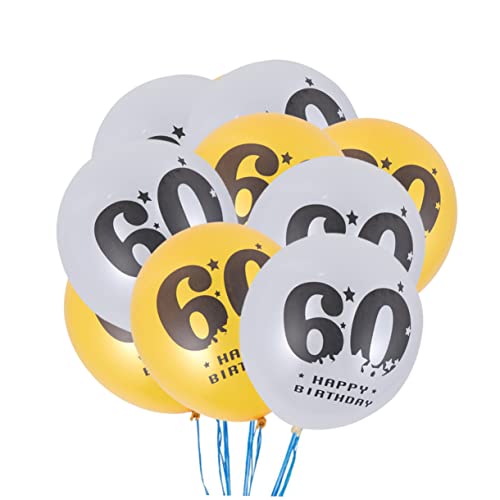 STOBAZA 40 Stück 60 Latexballons Luftballons Zum 50. Geburtstag Riesige Zahlenballons Partydekoration Jubiläumsballons Geburtstag Luftballons Dekorative Gegenstände Bankett Anzahl von STOBAZA