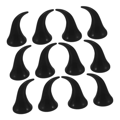 STOBAZA 40 Stück Teiliges Halloween Teufelshörner Schwarze DIY Haarclips und Haarreif Zubehör Leichte Teufelsohren Bastelmaterialien für Kostüm Party Dekoration und Cosplay von STOBAZA