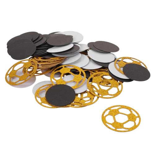 STOBAZA 400 Stück Fußball Konfetti Konfetti in Gold Schwarz für Fußball Motto Geburtstagspartys Sport Events und Tischdekoration Vielseitig Einsetzbar und Einfach zu Reinigen STOBAZA 400 Stück Fußball Konfetti Konfetti in Gold Schwarz für Fußball Motto Geburtstagspartys Sport Events und Tischdekoration Vielseitig Einsetzbar und Einfach zu Reinigen von STOBAZA