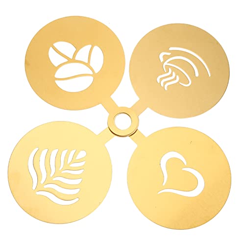 STOBAZA 4Stücke Latte Art Schablonen Teiliges DIY Kaffeekunst Werkzeug für Milchschäume und Dekoration zu Reinigen und Wiederverwendbar für Kreative STOBAZA 4Stücke Latte Art Schablonen Teiliges DIY Kaffeekunst Werkzeug für Milchschäume und Dekoration zu Reinigen und Wiederverwendbar für Kreative von STOBAZA