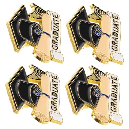 STOBAZA 4pcs Abschlusskappe Lapel Pins Souvenir Broschen Für Die Abschlusssaison Herzlichen Glückwunsch Für Studenten Glückwunsch Outfits Accessoires von STOBAZA