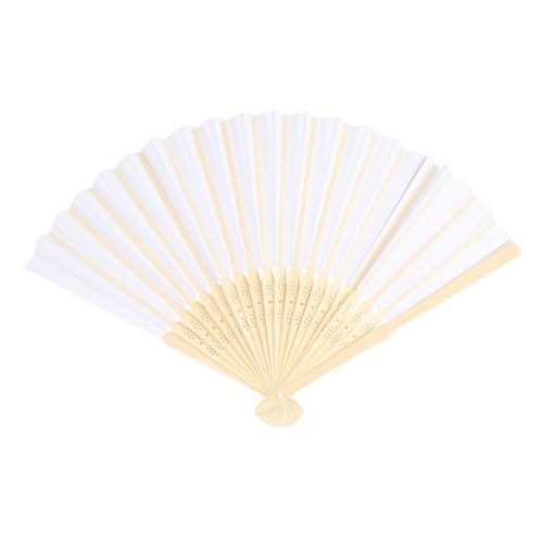 STOBAZA 5 Stück Teiliges Weißer Faltbarer Handfächer Chinesischer Leerer Faltfächer zum Bemalen DIY Handfächer für Party und Kreative Dekoration STOBAZA 5 Stück Teiliges Weißer Faltbarer Handfächer Chinesischer Leerer Faltfächer zum Bemalen DIY Handfächer für Party und Kreative Dekoration von STOBAZA