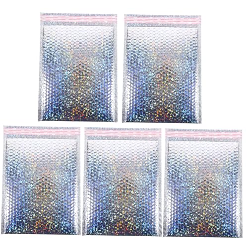 STOBAZA 5 Stück Teiliges gepolstertes Versandtaschen mit Selbstklebung Gepolsterte Versandtaschen für Kleidung Versand und Aufbewahrung Silberne Stoßdämpfende Modische Verpackungstaschen STOBAZA 5 Stück Teiliges gepolstertes Versandtaschen mit Selbstklebung Gepolsterte Versandtaschen für Kleidung Versand und Aufbewahrung Silberne Stoßdämpfende Modische Verpackungstaschen von STOBAZA