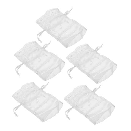 STOBAZA 5 Stück Weißes Organza Schmuckbeutel mit Kordelzug Atmungsaktive Netz geschenksäckchen für Hochzeit Geburtstag Party Vielseitige Aufbewahrung für Schmuck und Kleine Accessoires STOBAZA 5 Stück Weißes Organza Schmuckbeutel mit Kordelzug Atmungsaktive Netz geschenksäckchen für Hochzeit Geburtstag Party Vielseitige Aufbewahrung für Schmuck und Kleine Accessoires von STOBAZA