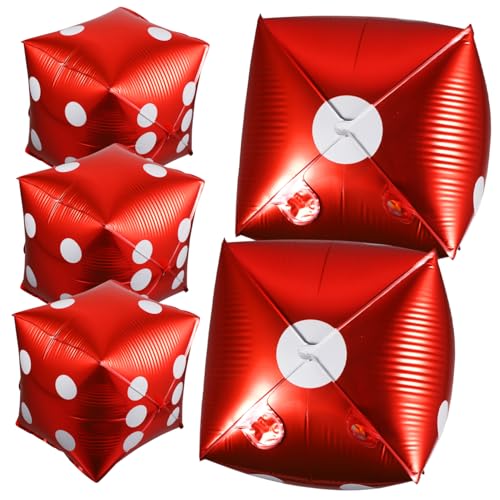 STOBAZA 5 Stück Würfel Luftballons aus Aluminiumfolie Themenparty Dekoration für Jahre Feiern für Wände Fenster und Foto Hintergründe STOBAZA 5 Stück Würfel Luftballons aus Aluminiumfolie Themenparty Dekoration für Jahre Feiern für Wände Fenster und Foto Hintergründe von STOBAZA