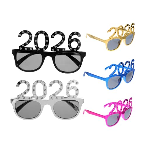 STOBAZA 5 Teilige Silvesterbrille 2026 Zahlenbrille Mit Strass – Silvesterparty Kostümbrille Für Feiern Feiertage Veranstaltungen Abschlussfeiern STOBAZA 5 Teilige Silvesterbrille 2026 Zahlenbrille Mit Strass – Silvesterparty Kostümbrille Für Feiern Feiertage Veranstaltungen Abschlussfeiern von STOBAZA