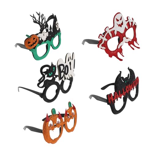 STOBAZA 5-teilige Halloween-partybrillen: Lustige Kürbis-katzen-fledermaus- -brillen-requisiten – Urlaubs-fotoautomaten-zubehör Für Halloween-dekorationen, Cosplay STOBAZA 5-teilige Halloween-partybrillen: Lustige Kürbis-katzen-fledermaus- -brillen-requisiten – Urlaubs-fotoautomaten-zubehör Für Halloween-dekorationen, Cosplay von STOBAZA