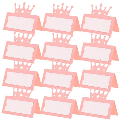 STOBAZA 50 Stück Hochzeit Tischkarten Zelt Karten aus Hochwertigem Papier für Geburtstagsfeiern und Bankette Blanko Namenskarten zur Individuellen Beschriftung Geeignet für Sitzordnung und von STOBAZA