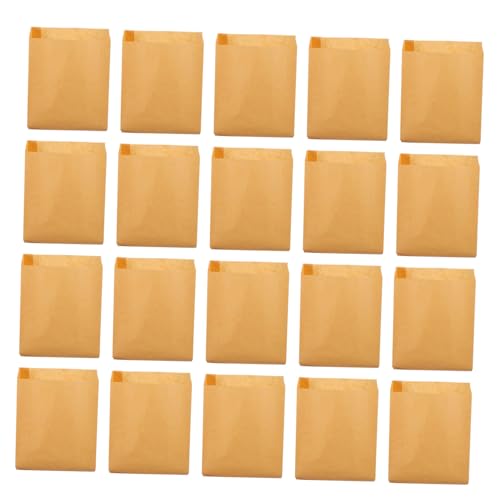 STOBAZA 50 Stück Kraftpapier Ölbeständige Snack und Imbissbeutel Lebensmittelechte Verpackung für Frittierte Speisen Praktische Papiertüten für Takeaway und Imbiss von STOBAZA