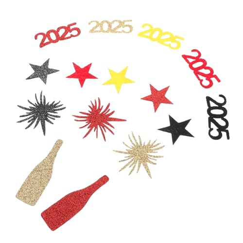 STOBAZA 50 Stück Neujahr Konfetti Glitzer Tischdekoration für Silvesterfeier Hochwertige Streudeko für Festliche Anlässe für Neujahrsparty und Feierlichkeiten STOBAZA 50 Stück Neujahr Konfetti Glitzer Tischdekoration für Silvesterfeier Hochwertige Streudeko für Festliche Anlässe für Neujahrsparty und Feierlichkeiten von STOBAZA