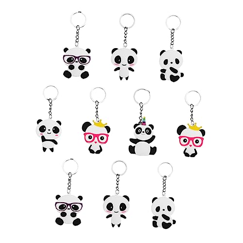 STOBAZA 50 Stück Schlüsselanhänger Preise im Klassenzimmer Tasche Schlüsselbund Schlüsselringe Dekor Rucksack hängend schmücken schöne Panda-Anhänger Mehrzweck Ornament Kind von STOBAZA