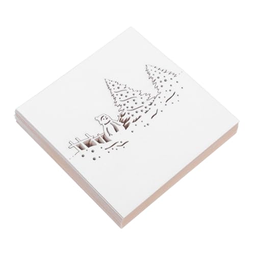 STOBAZA 50 Stück Teiliges Weiße Schneemann Tischkarten mit Filigranem Cutout-design Blanko Namenskarten für Weihnachtsfeier Tischdekoration Praktische für Party Sitzordnung und Festliche von STOBAZA
