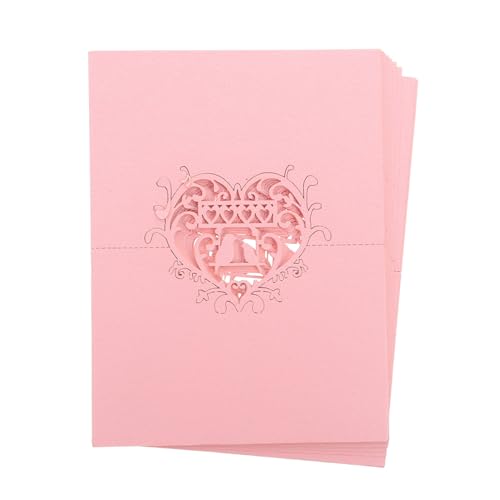 STOBAZA 50 Stück Vogelhöhle Tischkarte Nennenkarten Für Die Hochzeit Platzkarten Mit Namen Tabellennamenkarten Platzkarten Für Den Empfang Tischkarten Hochzeitskarte Rosa Papier von STOBAZA