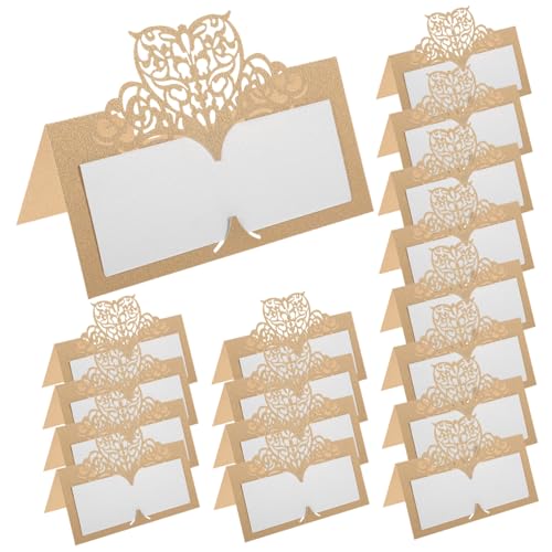 STOBAZA 50Stücke Hochzeitssitzkarten Vintage Papier Tischkarten für Hochzeitsfeier Kreative Platzkarten Halter für Tischdekoration und Besondere Anlässe STOBAZA 50Stücke Hochzeitssitzkarten Vintage Papier Tischkarten für Hochzeitsfeier Kreative Platzkarten Halter für Tischdekoration und Besondere Anlässe von STOBAZA