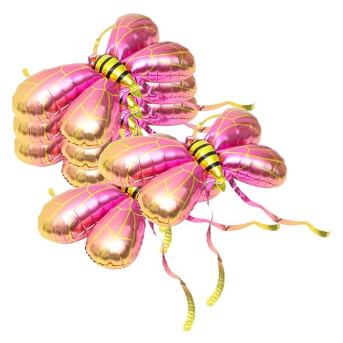 STOBAZA 5st Schmetterlingsflügel Für Mädchen Honigbienendekor Flügel Verkleiden Engelsflügel-ballon Drachenflügel Requisiten Aluminiumfolie Kind Hintere Halterung Performance-kostüm von STOBAZA