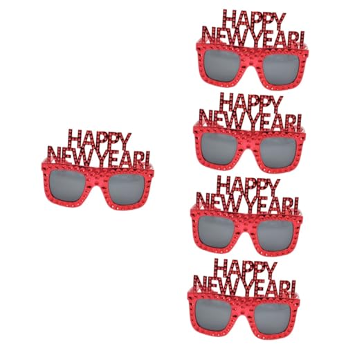 STOBAZA 5st Neujahrsbrille Silvester-party-requisite Partybrille Silvester Gefälligkeiten Spaßbrille Für Frauen Partyzubehör Zum Thema Neujahr Schnapsgläser Bilden Plastik Mann Schmücken von STOBAZA
