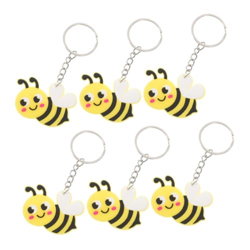 STOBAZA 6 Stück Cartoon Biene Schlüsselanhänger aus Metall und PVC Langlebig Süßer Taschenanhänger Party Mitgebsel Dekorativ für Geldbörse Auto Rucksack Niedliche Bienen Accessoires STOBAZA 6 Stück Cartoon Biene Schlüsselanhänger aus Metall und PVC Langlebig Süßer Taschenanhänger Party Mitgebsel Dekorativ für Geldbörse Auto Rucksack Niedliche Bienen Accessoires von STOBAZA