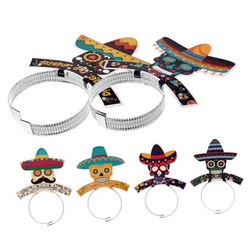 STOBAZA 6 Stück Cinco De Mayo Mexikanische Stirnbänder, Mexikanische Party-haarreifen, Fiesta-schädel-stirnband-dekorationen STOBAZA 6 Stück Cinco De Mayo Mexikanische Stirnbänder, Mexikanische Party-haarreifen, Fiesta-schädel-stirnband-dekorationen von STOBAZA
