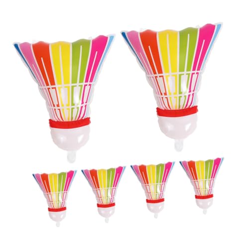 STOBAZA 6 Stück Giant Inflatable Badminton Balloons Sportliche Partydekoration für Geburtstagsfeiern Bunte Federball Folienballons für Sportmottopartys Einfache Montage und Langlebigkeit von STOBAZA