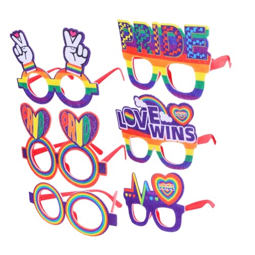 STOBAZA 6 Stück Pride Brillen für Lgbt und Festivals Party Accessoires Fotorequisiten für Unvergessliche Feiern von STOBAZA