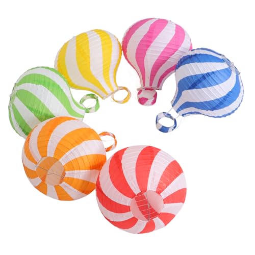 STOBAZA 6 Stück Teiliges Faltbare Papierlaternen Dekoration für Hochzeiten Geburtstagsfeiern Verlobungen und Weihnachten Bunte Hängende Ballonlichter für Festliche Anlässe von STOBAZA