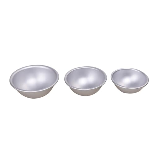 STOBAZA 6 Stück Teiliges Metall Badekugelformen aus Aluminiumlegierung Halbkugel Moulds für DIY Badebomben Herstellung Lebensmittelecht Vielseitig für Seifen Gießen und DIY Projekte von STOBAZA
