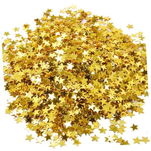 STOBAZA 6000 Stück Sterne glänzen scrapbook scheckheft hochzeitsideen scrabook Partyzubehör die einladung goldenes Sternkonfetti Tischkonfetti Sterne aus Metallfolie - Geschenk von STOBAZA